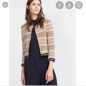 Zara striped jacquard aztec jacket